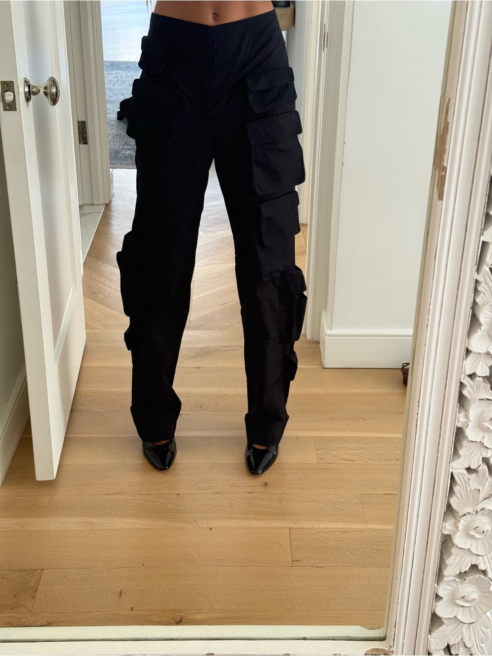 Orseund Iris Black Cargo Pants